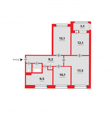 Продам многокомнатную квартиру, Купчинская ул, 19к2, Санкт-Петербург г