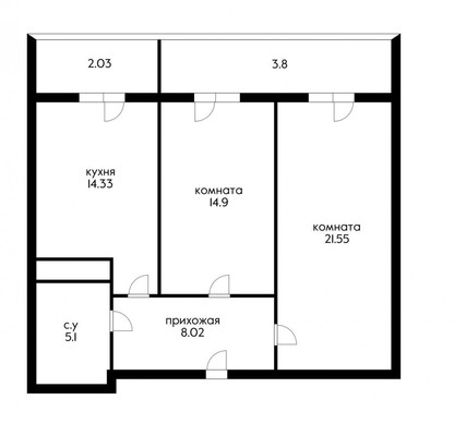 Продам двухкомнатную (2-комн.) квартиру, Старокубанская ул, 1111, Краснодар г