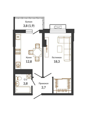 Продам однокомнатную (1-комн.) квартиру, Шеболдаева ул, 95, Ростов-на-Дону г