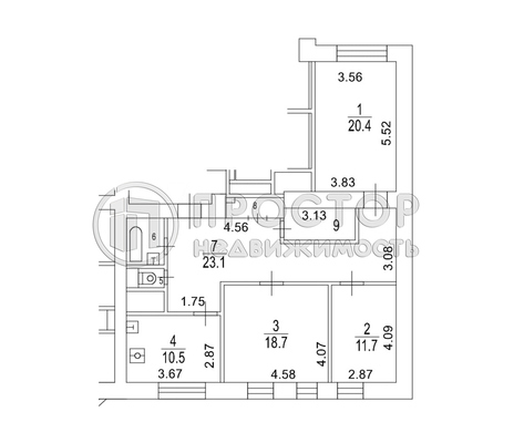 Продам трехкомнатную (3-комн.) квартиру, Померанцев пер, 7, Москва г