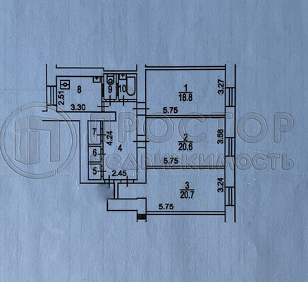 Продам трехкомнатную (3-комн.) квартиру, Ленинский пр-кт, 90, Москва г