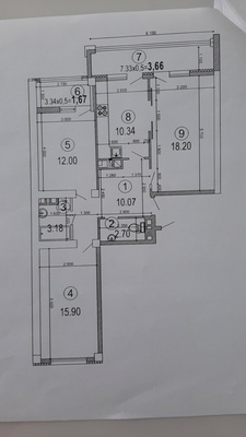 Продам трехкомнатную (3-комн.) квартиру, Залесская ул, 23к1а, Симферополь г