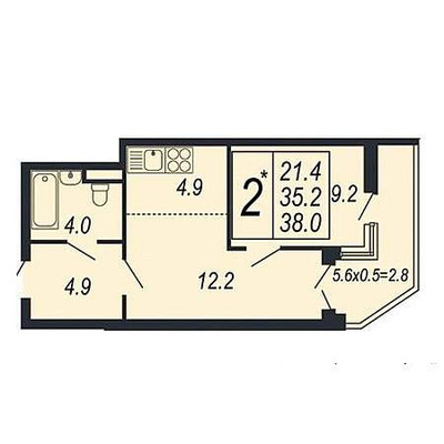 Продам однокомнатную (1-комн.) квартиру, Адмиралтейский б-р, 3к1, Краснодар г