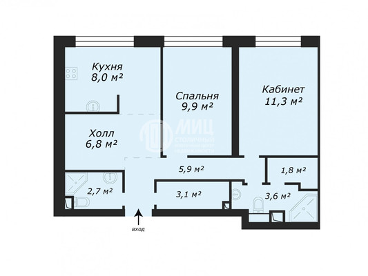 Продам трехкомнатную (3-комн.) квартиру, Багратионовский проезд, 5к1, Москва г