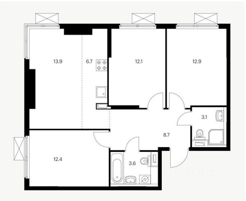 Продам трехкомнатную (3-комн.) квартиру, Очаковское ш, 5к3, Москва г