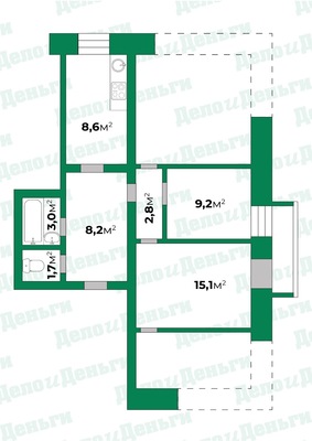 Продам двухкомнатную (2-комн.) квартиру, Свободы ул, 117, Киров г