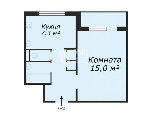 Продам однокомнатную (1-комн.) квартиру, Белореченская ул, 15, Москва г