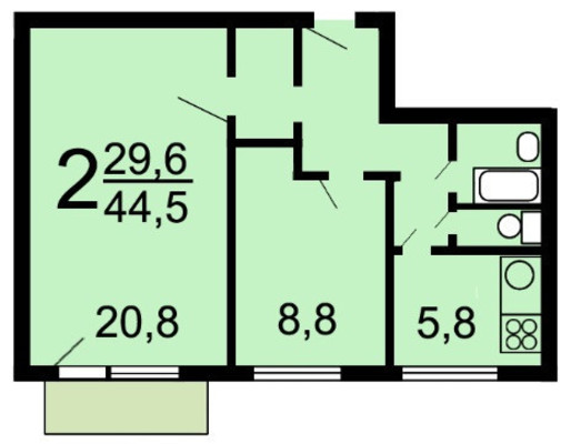 Продам двухкомнатную (2-комн.) квартиру, 9-я Соколиной Горы ул, 19, Москва г