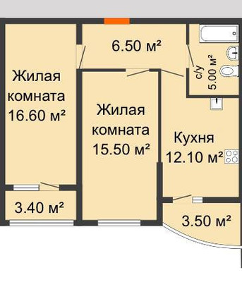 Продам двухкомнатную (2-комн.) квартиру, им. Адмирала Крузенштерна ул, 6к3, Краснодар г