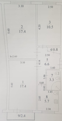 Продам трехкомнатную (3-комн.) квартиру, Интернациональная ул, 14, Белореченск г