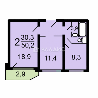 Продам двухкомнатную (2-комн.) квартиру, Широкая ул, 5к4, Москва г