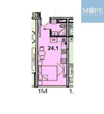 Продам однокомнатную (1-комн.) , Депутатская (Хостинский р-н) ул, 10Б/1, Сочи г