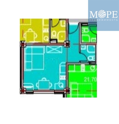 Продам однокомнатную (1-комн.) , Пирогова (Центральный р-н) ул, 26б, Сочи г