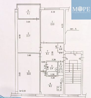 Продам трехкомнатную (3-комн.) квартиру, Донская (Центральный р-н) ул, 17А, Сочи г