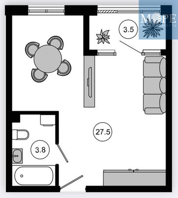 Продам однокомнатную (1-комн.) квартиру, Ленина (Молдовка мкр) ул, 280а, Сочи г