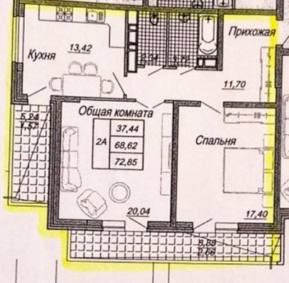 Продам двухкомнатную (2-комн.) квартиру, Октябрьская ул, 181/2к1, Краснодар г