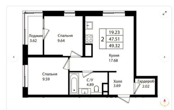 Продам двухкомнатную (2-комн.) квартиру, Сормовская ул, 1, Краснодар г