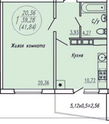 Продам однокомнатную (1-комн.) квартиру, им. Академика Лукьяненко П.П. ул, 12/1, Краснодар г