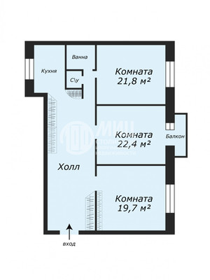 Продам трехкомнатную (3-комн.) квартиру, Зои и Александра Космодемьянских ул, 4к1, Москва г