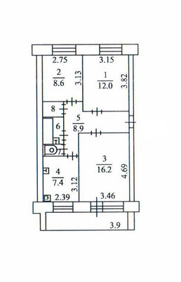Продам трехкомнатную (3-комн.) квартиру, Парковая ул, 1, Костомукша г