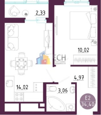 Продам однокомнатную (1-комн.) квартиру, Купцов Гречихиных ул, д.10, Тула г