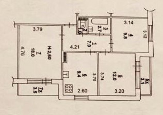 Продам трехкомнатную (3-комн.) квартиру, Добровольского ул, 11/2, Ростов-на-Дону г