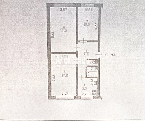 Продам трехкомнатную (3-комн.) квартиру, Приморская ул, 17, Выборг г