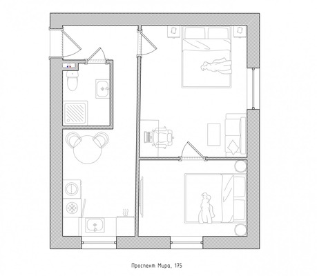 Продам двухкомнатную (2-комн.) квартиру, Мира пр-кт, 175, Москва г