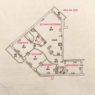 Продам трехкомнатную (3-комн.) квартиру, Краснофлотский пер, 22, Ростов-на-Дону г