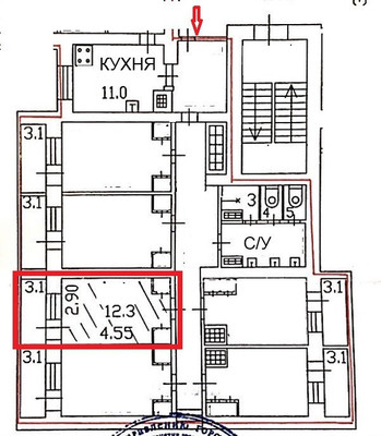 Продам комнату в 5-комн. квартире, Аэродромная ул, 7к4, Санкт-Петербург г