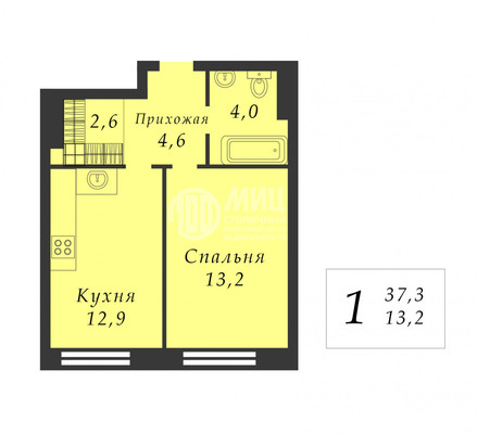 Продам однокомнатную (1-комн.) квартиру, Генерала Карбышева б-р, 11, Москва г