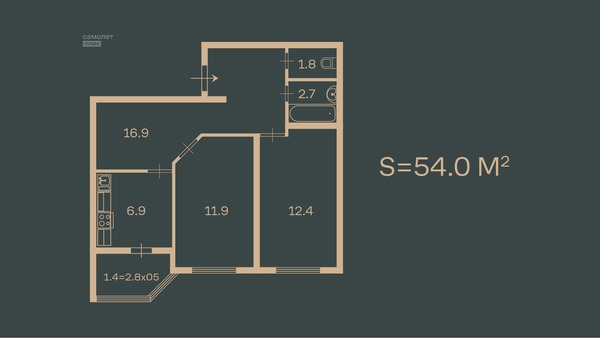 Продам двухкомнатную (2-комн.) квартиру, Берберовская ул, 30к1, Ростов-на-Дону г