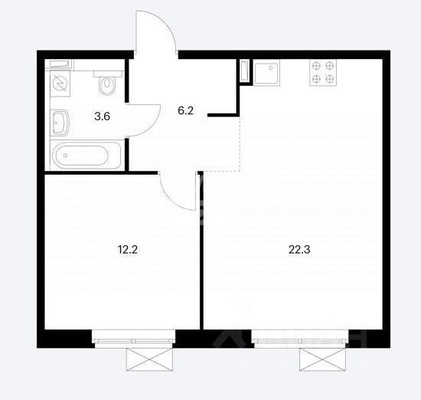 Продам двухкомнатную (2-комн.) квартиру, Парковый мкр, 1к6, Котельники г