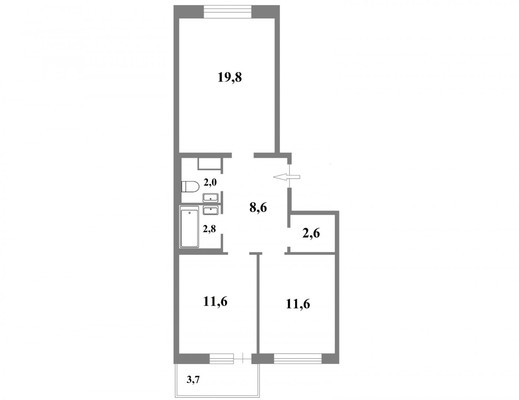 Продам двухкомнатную (2-комн.) квартиру, Шувалова ул, 33/35, Мурино п