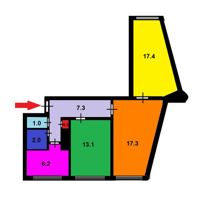 Продам трехкомнатную (3-комн.) квартиру, Жени Егоровой ул, 3Ак2, Санкт-Петербург г