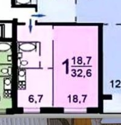 Продам однокомнатную (1-комн.) квартиру, Голубинская ул, , 19, Москва г