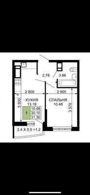 Продам двухкомнатную (2-комн.) квартиру, им. Петра Метальникова ул, 36, Краснодар г