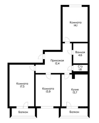 Продам трехкомнатную (3-комн.) квартиру, Западный Обход ул, 65к1, Краснодар г