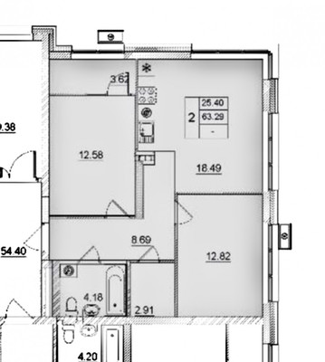 Продам двухкомнатную (2-комн.) квартиру, Новаторов ул, 8а, Казань г