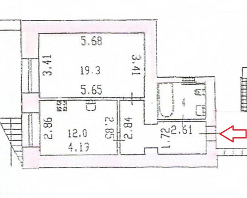 Продам однокомнатную (1-комн.) квартиру, Тореза пр-кт, 112к1, Санкт-Петербург г