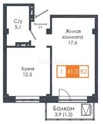 Продам однокомнатную (1-комн.) квартиру (долевое), Соколовская ул, 64, Красноярск г
