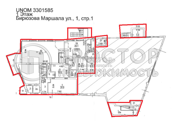 Продам коммерческое помещение 750 м2, Маршала Бирюзова ул, 1с1, Москва г