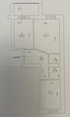 Продам двухкомнатную (2-комн.) квартиру, Портовая ул, 37к2, Казань г