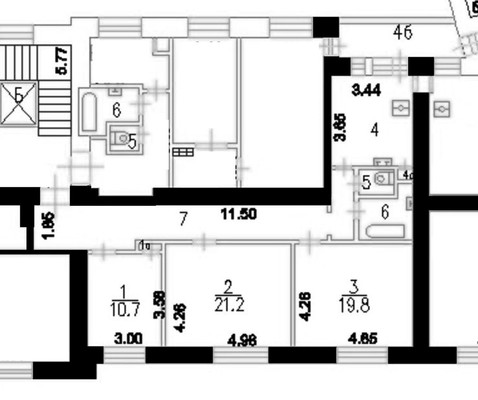 Продам трехкомнатную (3-комн.) квартиру, Смоленский б-р, 22/14, Москва г