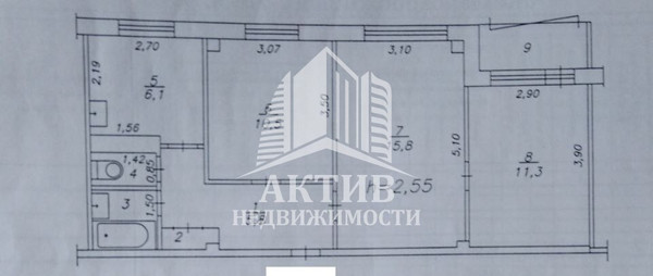 Продам трехкомнатную (3-комн.) квартиру, Железнодорожников ул, 16а, Красноярск г