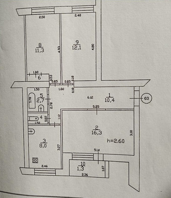 Продам трехкомнатную (3-комн.) квартиру, Академика Губкина ул, 31, Казань г