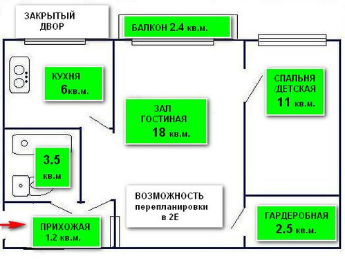 Продам двухкомнатную (2-комн.) квартиру, Степана Разина ул, 36, Воронеж г