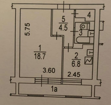 Продам однокомнатную (1-комн.) квартиру, Кировоградская ул, 8к3, Москва г