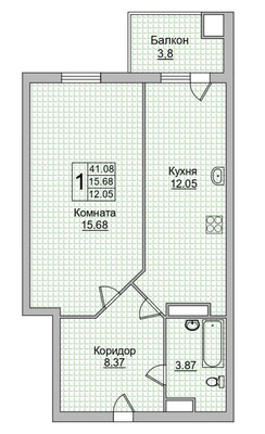 Продам двухкомнатную (2-комн.) квартиру (долевое), Ларина ул, 45, Ростов-на-Дону г