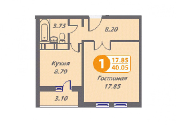 Сдам однокомнатную (1-комн.) квартиру, Дмитровка Б. ул, 4к2, Москва г